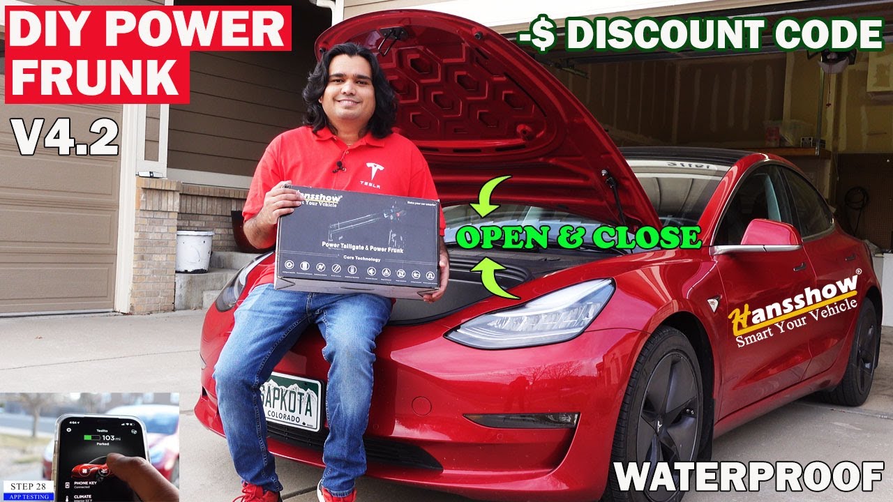 Tesla Model 3 Power Frunk (Hansshow V4.2)🔥 Easy Motorized Automatic Frunk Installation 2021