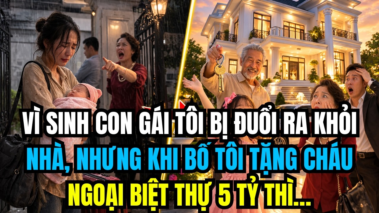 Vì Sinh Con Gái Tôi Bị Đuổi Ra Khỏi Nhà, Nhưng Khi Bố Tôi Tặng Cháu Ngoại Biệt Thự 5 Tỷ Thì…