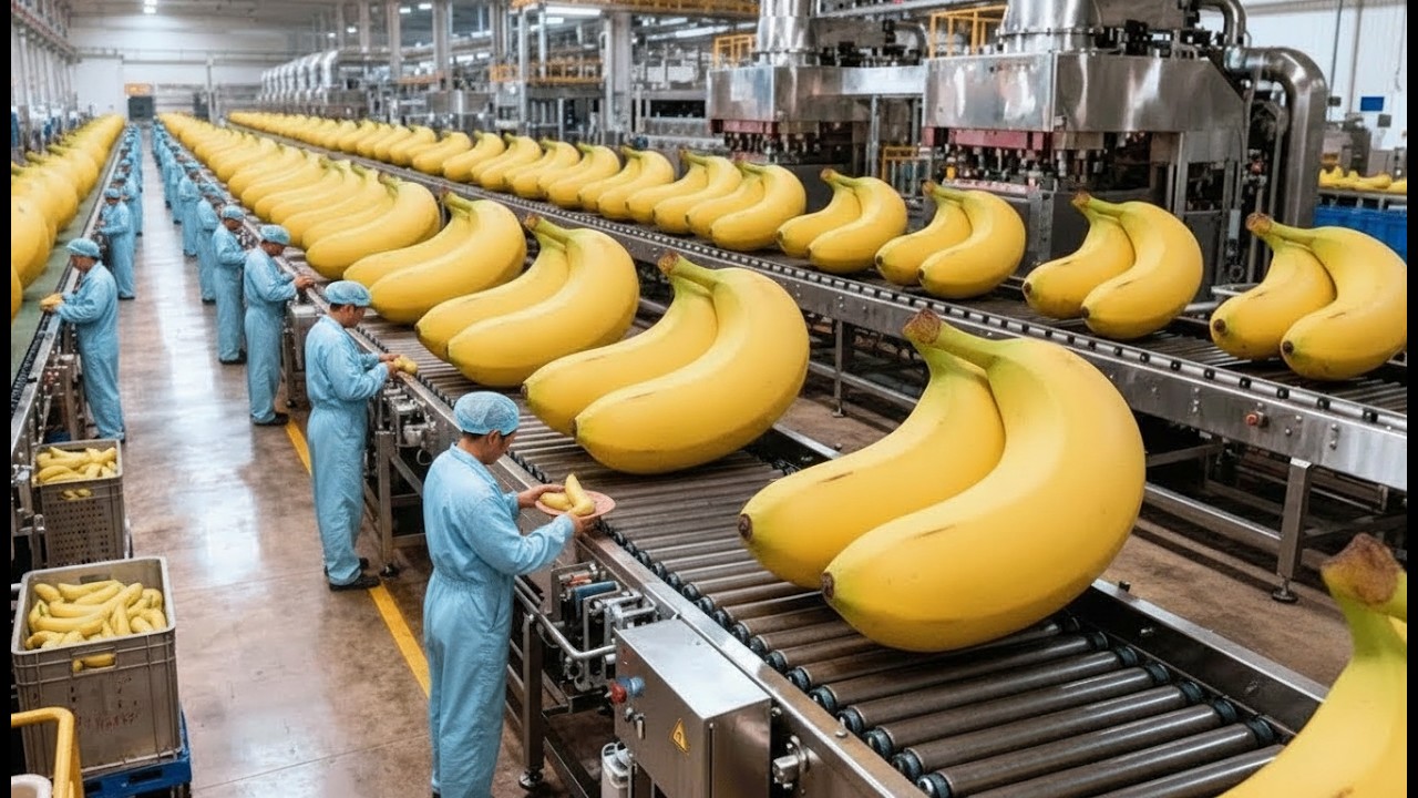How Banana Bread Is Made in a Modern Mega Factory