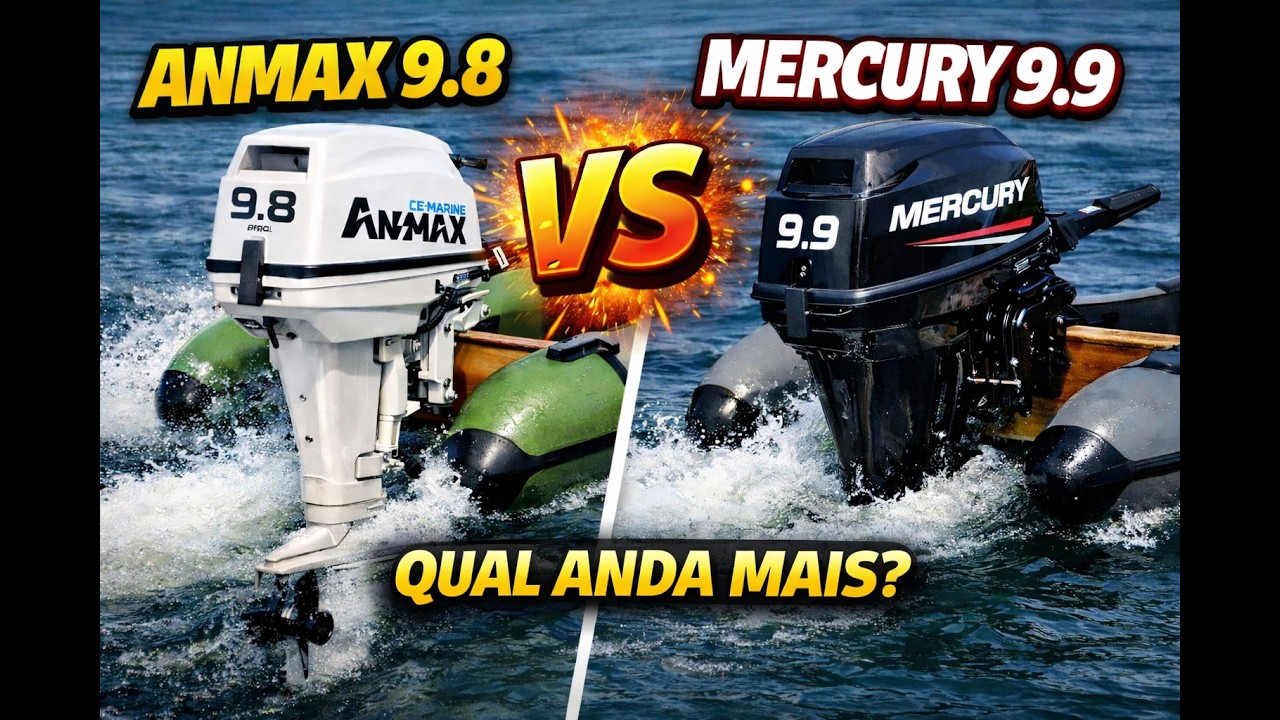 Qual Foi Mais Rápido? AMAX 9.8 ou MERCURY 9.9 — Teste Real na ÁGUA!