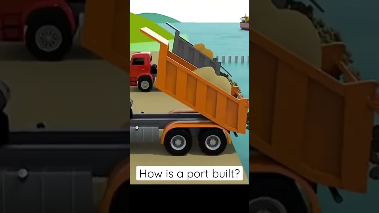 Building a port terminal on an artificial island #asmr #diy #port