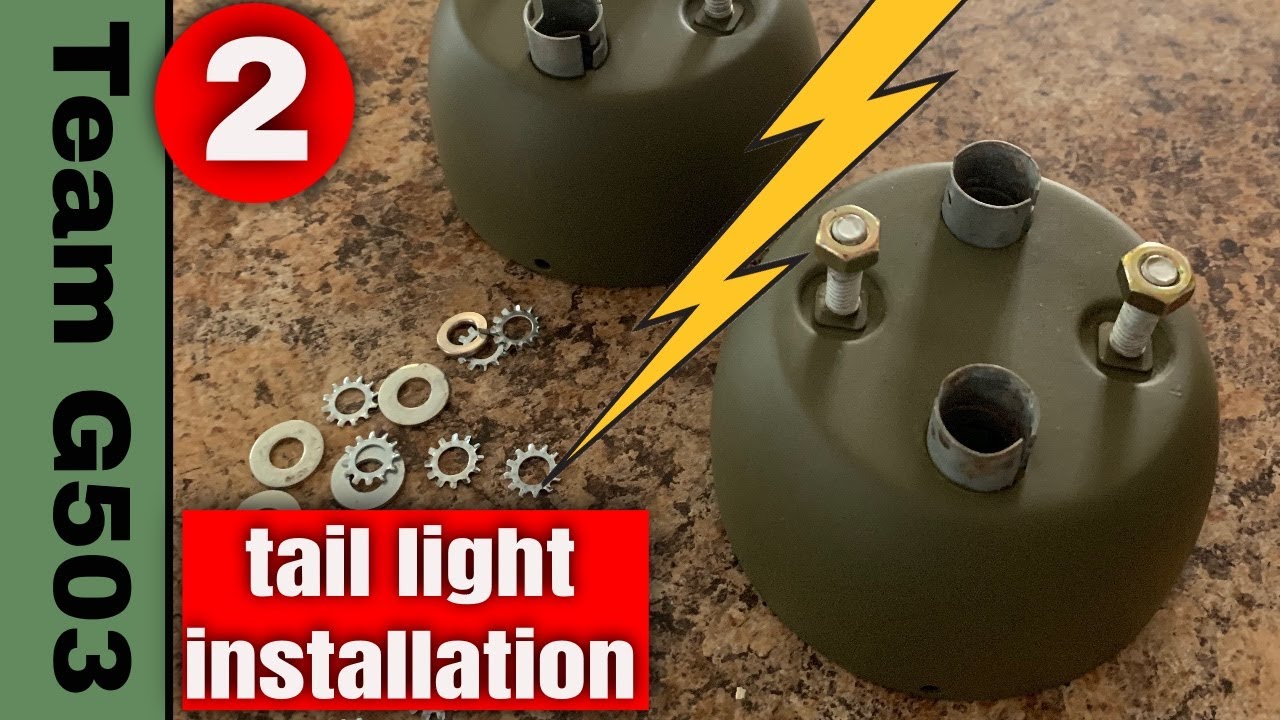 G503 Wiring And Electrical (Part 2) Tail Light Housing Installation Willys MB Ford GPW WWII Jeep
