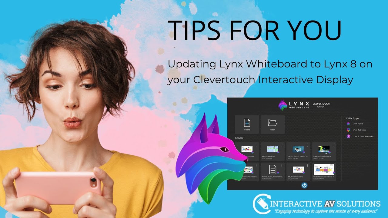 Clevertouch Tip and Trick : Updating your Lynx Whiteboard software on your Clevertouch to Lynx 8