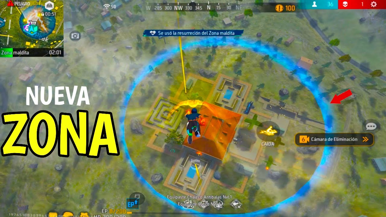 PROBANDO LA NUEVA ZONA DE REVIVIR EN FREE FIRE LA MAS RAPIDA