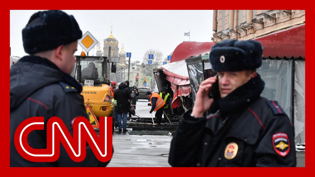 Video shows moment of deadly explosion at Russian café
