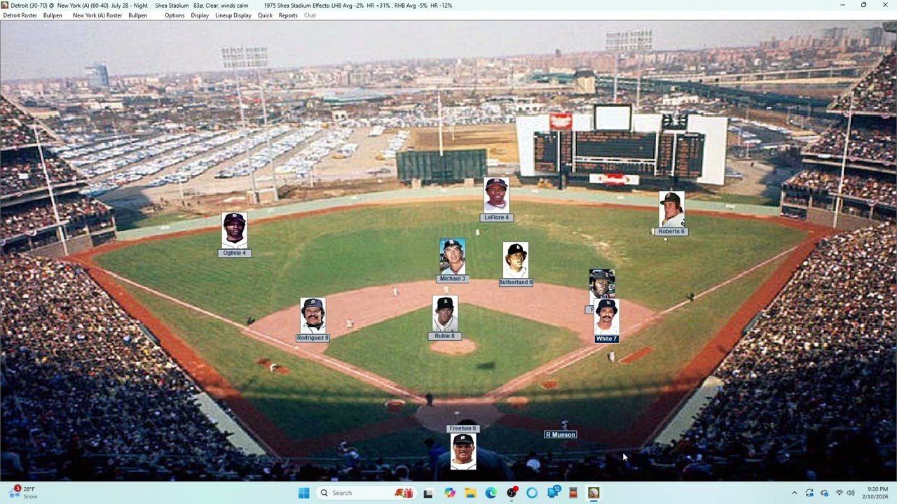 Action PC Baseball 7-28-75 Detroit at New York Y