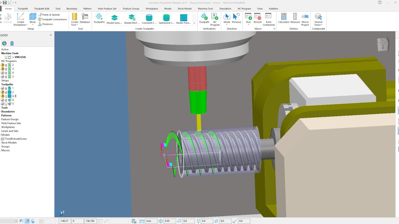 PowerMill 4 Axis Toolpath (Part-1)Pattern Finishing