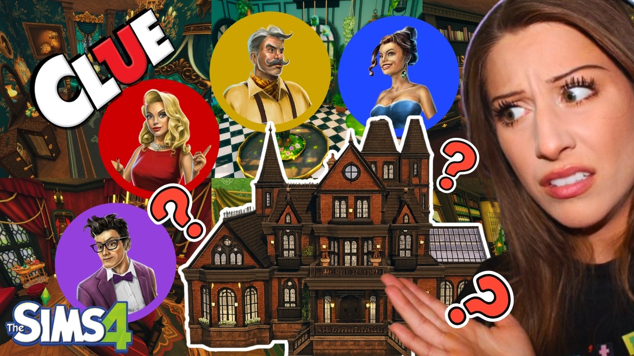 Строю особняк из Clue в The Sims 4, где каждая комната посвящена отдельному персонажу игры