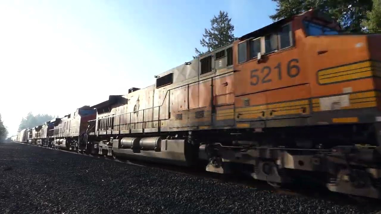 (Northbound) BNSF Priority Manifest Train passes through the Atchinson Road Railroad Crossing.