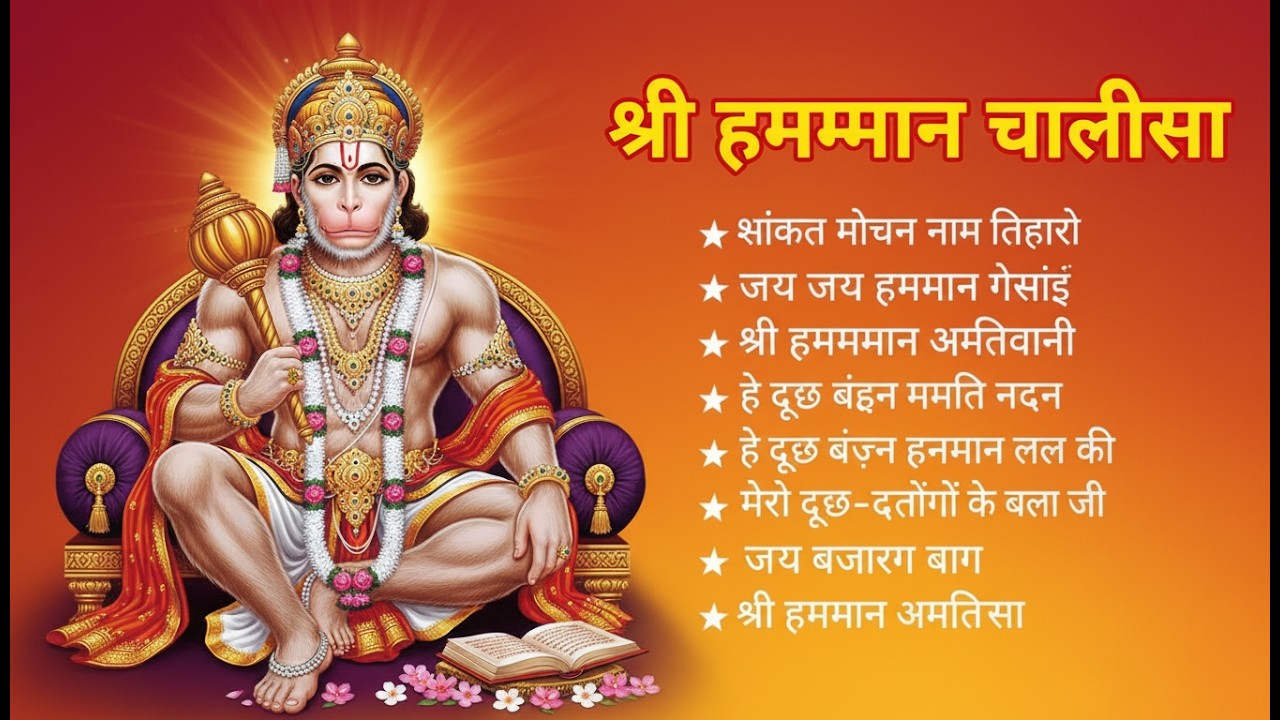 श्री हनुमान चालीसा 🌺🙏 shree hanuman chalisa original video 🙏🌺 gulshan kumar hariharan full hd