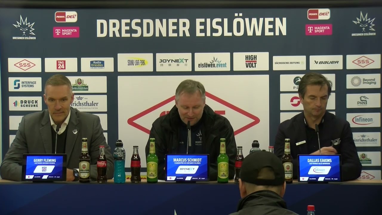 Pressekonferenz 41. Spieltag - Dresdner Eislöwen vs. Adler Mannheim
