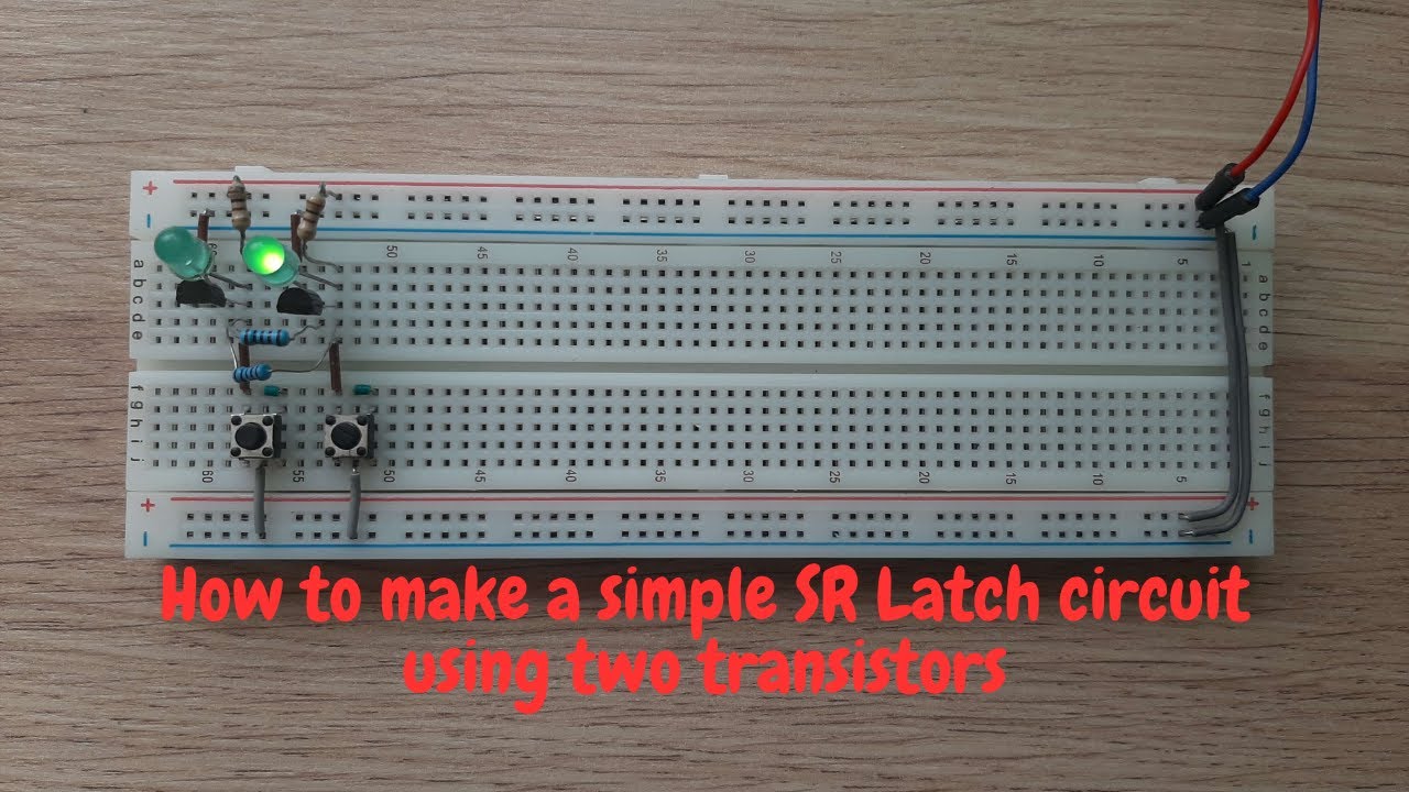 How to make a simple SR Latch circuit using two transistors