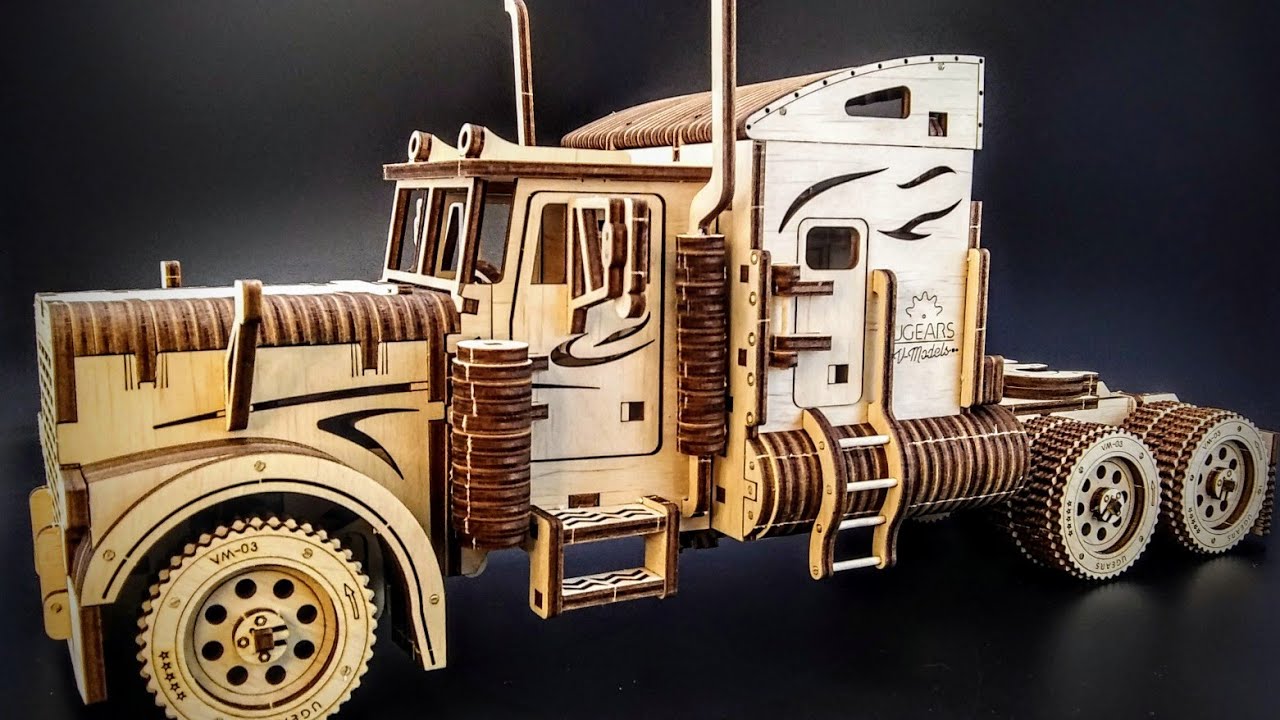 Ugears Tractor Trailer Big Rig Semi Truck Trailer Research Ship Model Kit Build Review DISCOUNT CODE