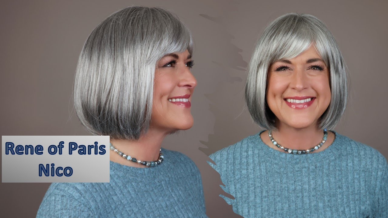 Who is looking for a low density BOB with BANGS? Rene of Paris Nico in Silverstone is a PERFECT GRAY