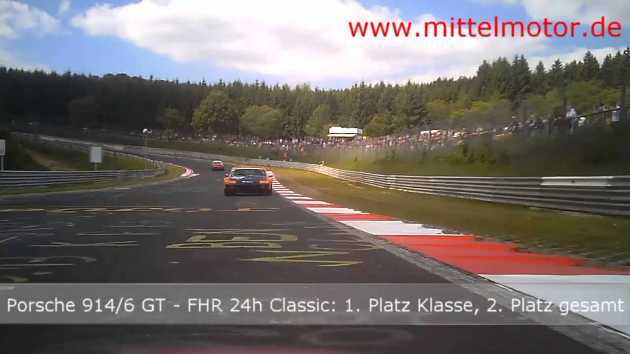 Porsche 914/6 GT von Mittelmotor beim 24h Classic 2014 in Front- und Heckperspektive