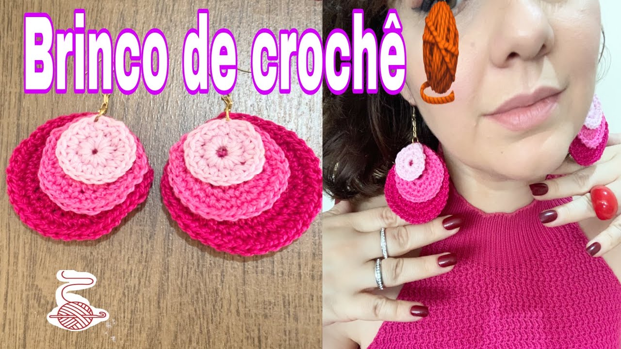 Brinco de crochê #croche