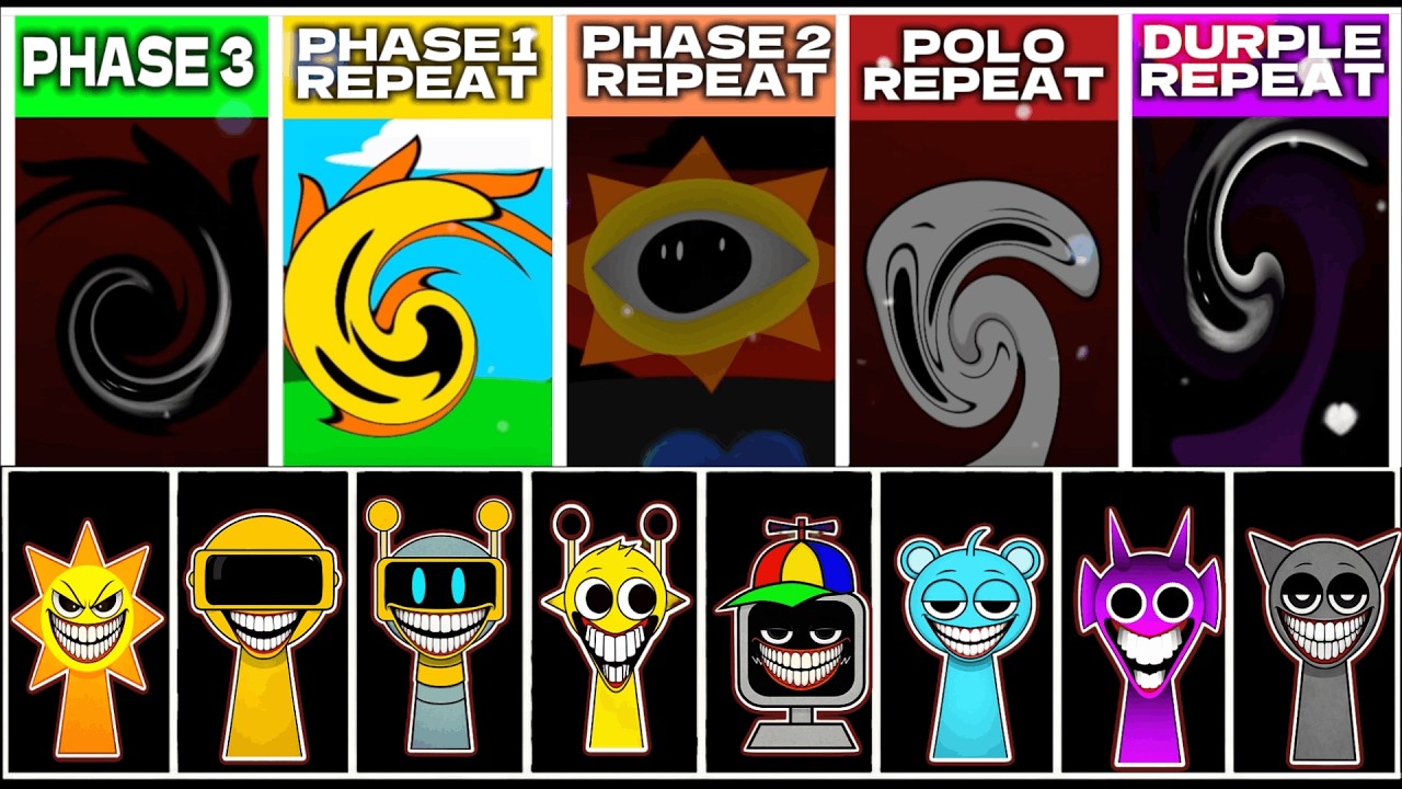 Sprunki But Phase 1, Phase 2, Polo And Durple REPEAT After PHASE 3