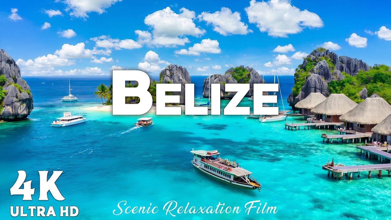 Belize 4K – Great Blue Hole, Coral Reefs & Tropical Islands | Scenic Relaxation