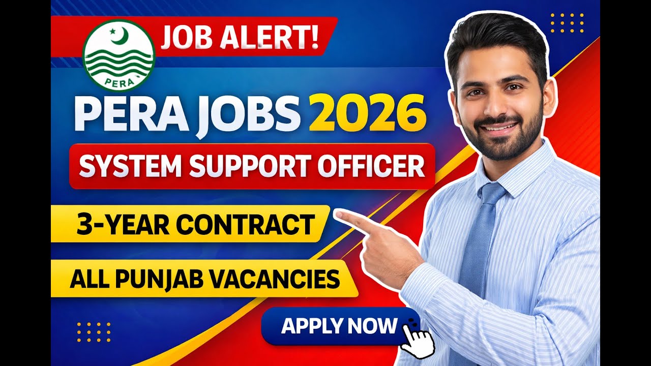 System Support Officer Jobs in Lahore | PERA Punjab 2026