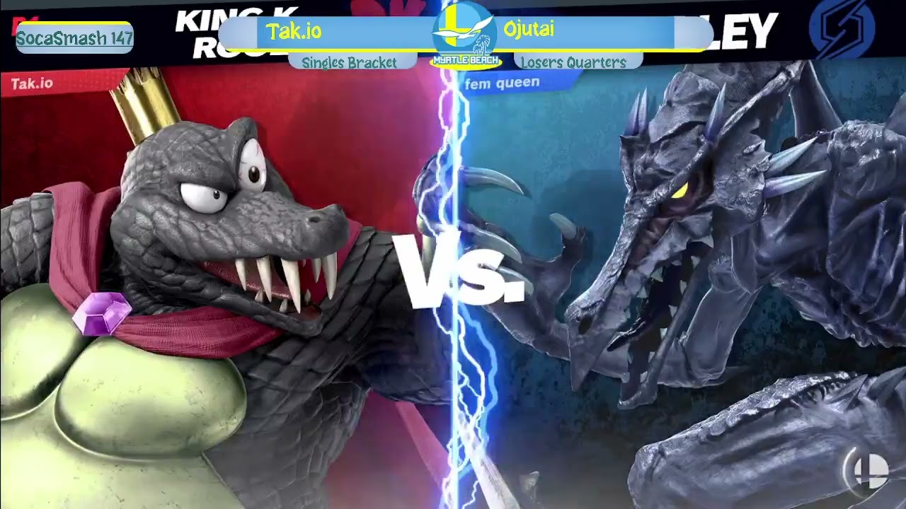SocaSmash 147 Ultimate Singles: Tak.io (Piranha Plant, King K Rool) vs Ojutai (Ridley) LQ