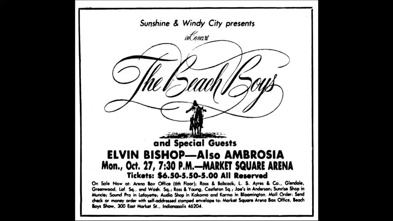 The Beach Boys - Live - Market Square Arena, Indianapolis, IN. October 27, 1975
