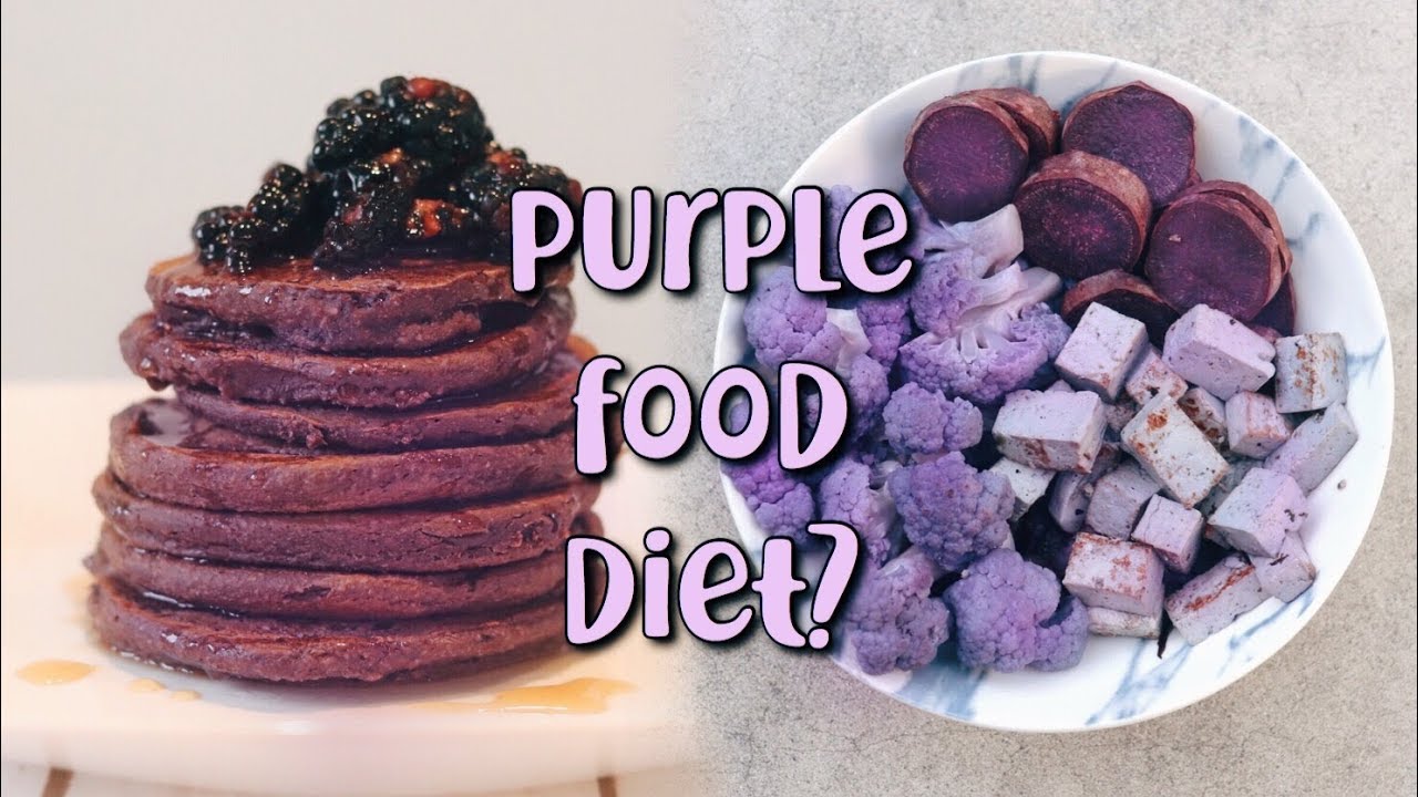 eating only purple foods for a day🍇☂️🔮