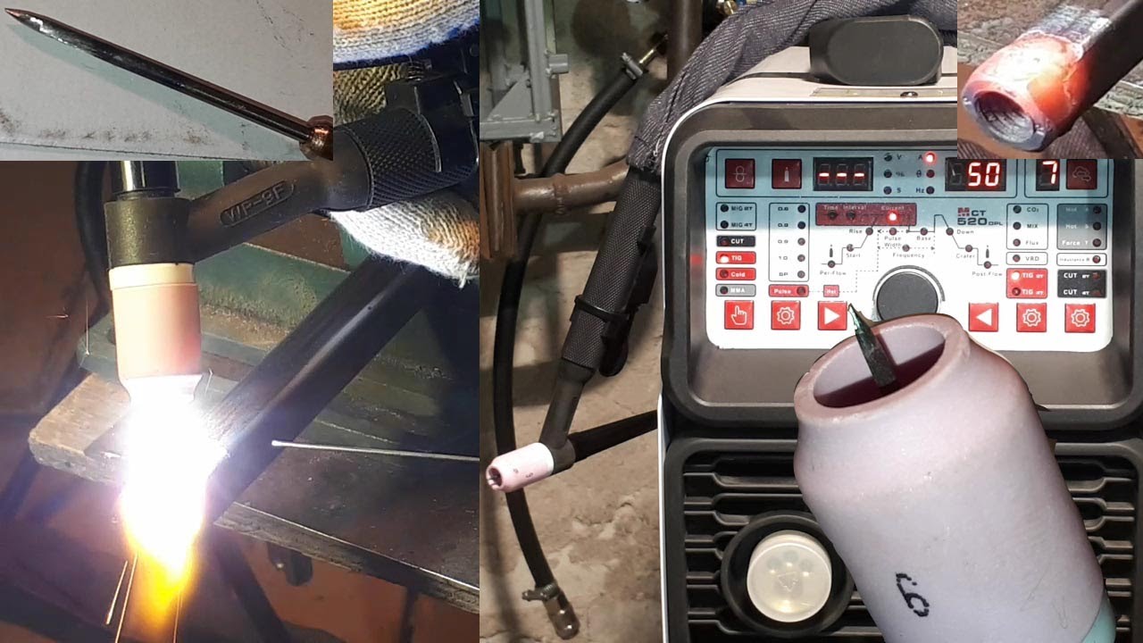 ANDELI MCT-520DPL. Ч39. TIG-сварка. Линза. Варю последние гайки к последним ножкам.
