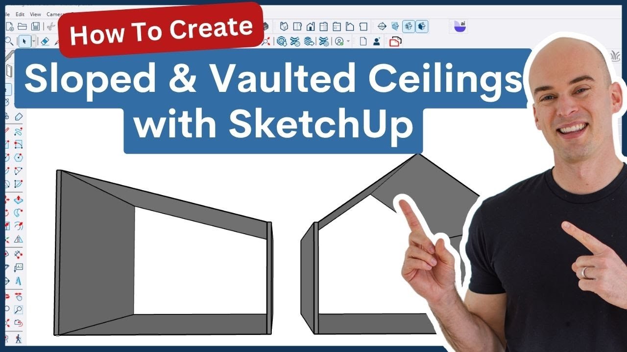 How to Create a Sloped Ceiling & Vaulted Ceiling in SketchUp