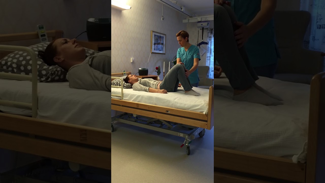 hjälpa högre upp i säng, vårdtagare kan hjälpa till
