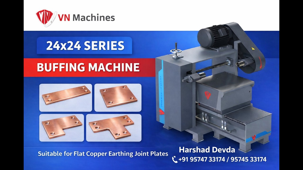 Copper / Brass Earth Joints Parts Grinding & Polishing Machine ll VN MACHINES l RAJKOT l 95747 33174