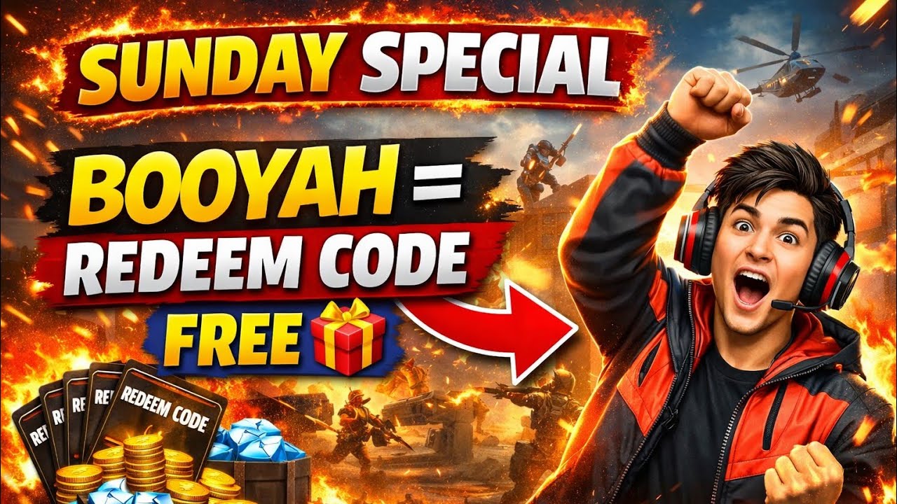 Sunday Special Booyah LIVE 😍 | Redeem Code Giveaway 🎁 Jaldi Join Karo #LIVE #SUBSCRIBE and joient