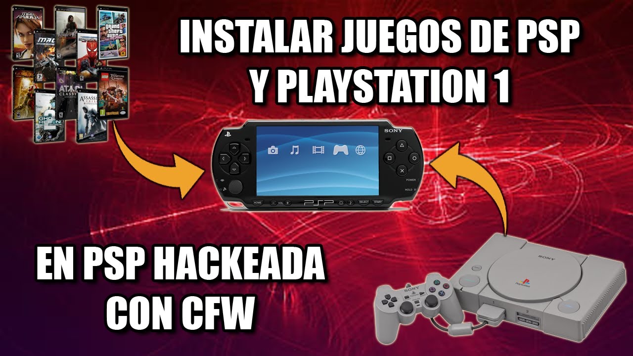 Como INSTALAR/COPIAR juegos de PSP y Playstation 1 en una PSP hackeada con CFW. BIEN EXPLICADO