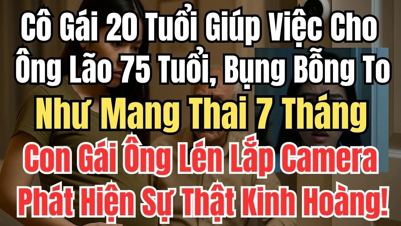 Cô Gái 20 Tuổi Giúp Việc Cho Ông Lão 75 Tuổi, Bụng Bỗng To Như Mang Thai. Con Gái Ông Lén Lắp Camera