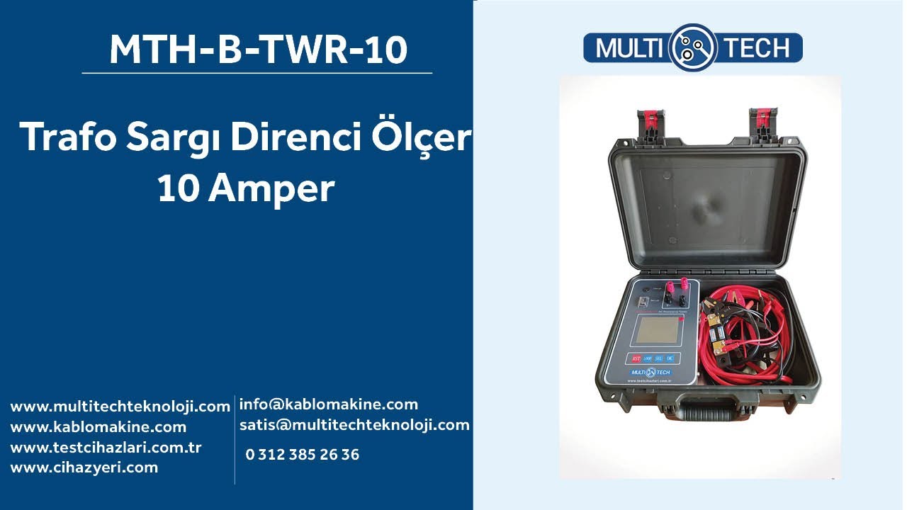 MTH-B-TWR-10 Trafo Sargı Direnci Ölçer | 10 Amper