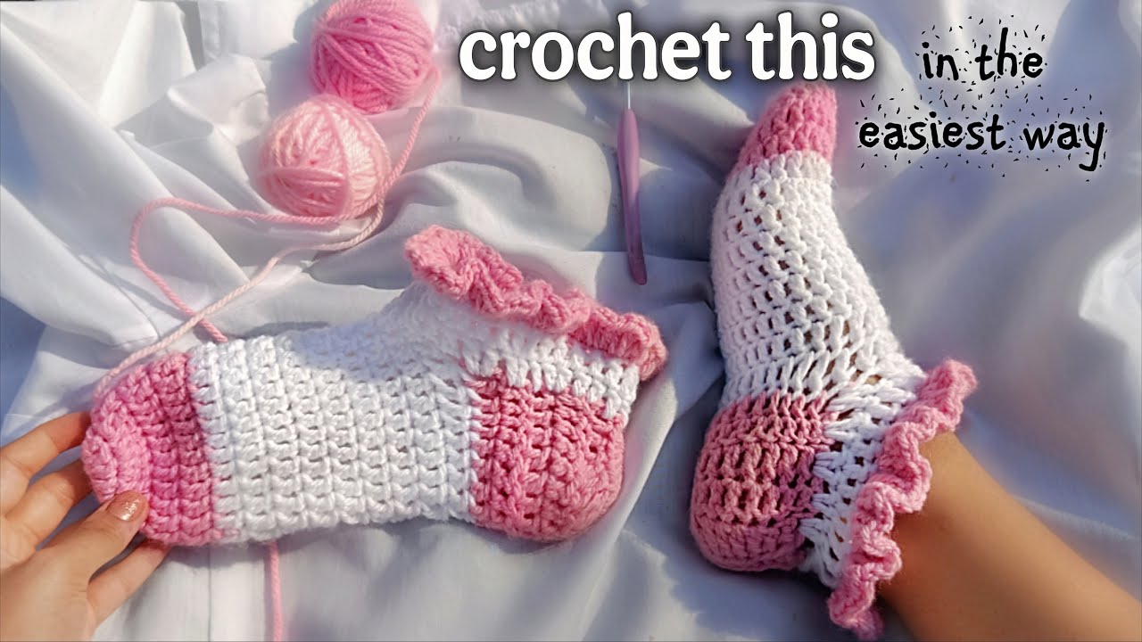 crochet a socks tutorial/ easy crochet socks for beginners 