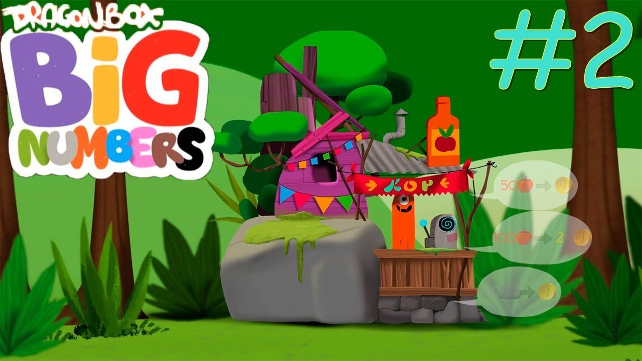 DragonBox BIG Numbers #2! Game review! Собираем яблоки и считаем!
