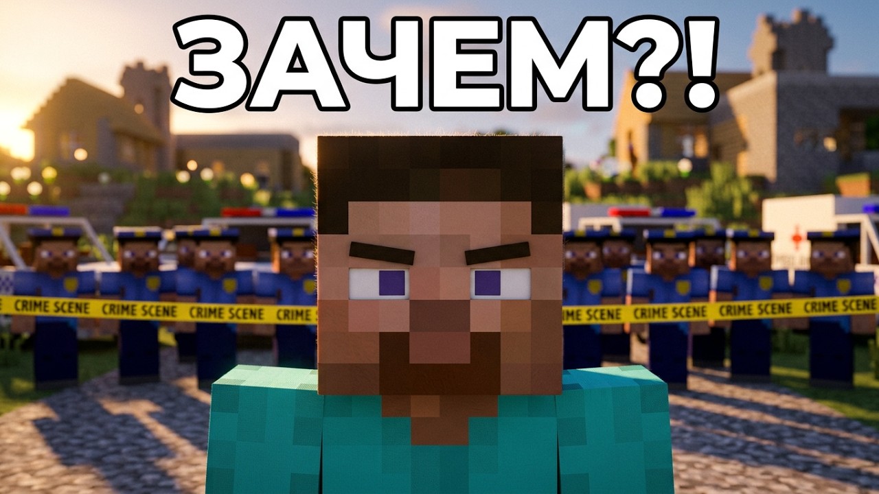 ЗАЧЕМ ПОЛИЦИЯ ОКРУЖИЛА ВСЮ ДЕРЕВНЮ ЖИТЕЛЕЙ В МАЙНКРАФТ | Minecraft GamerX