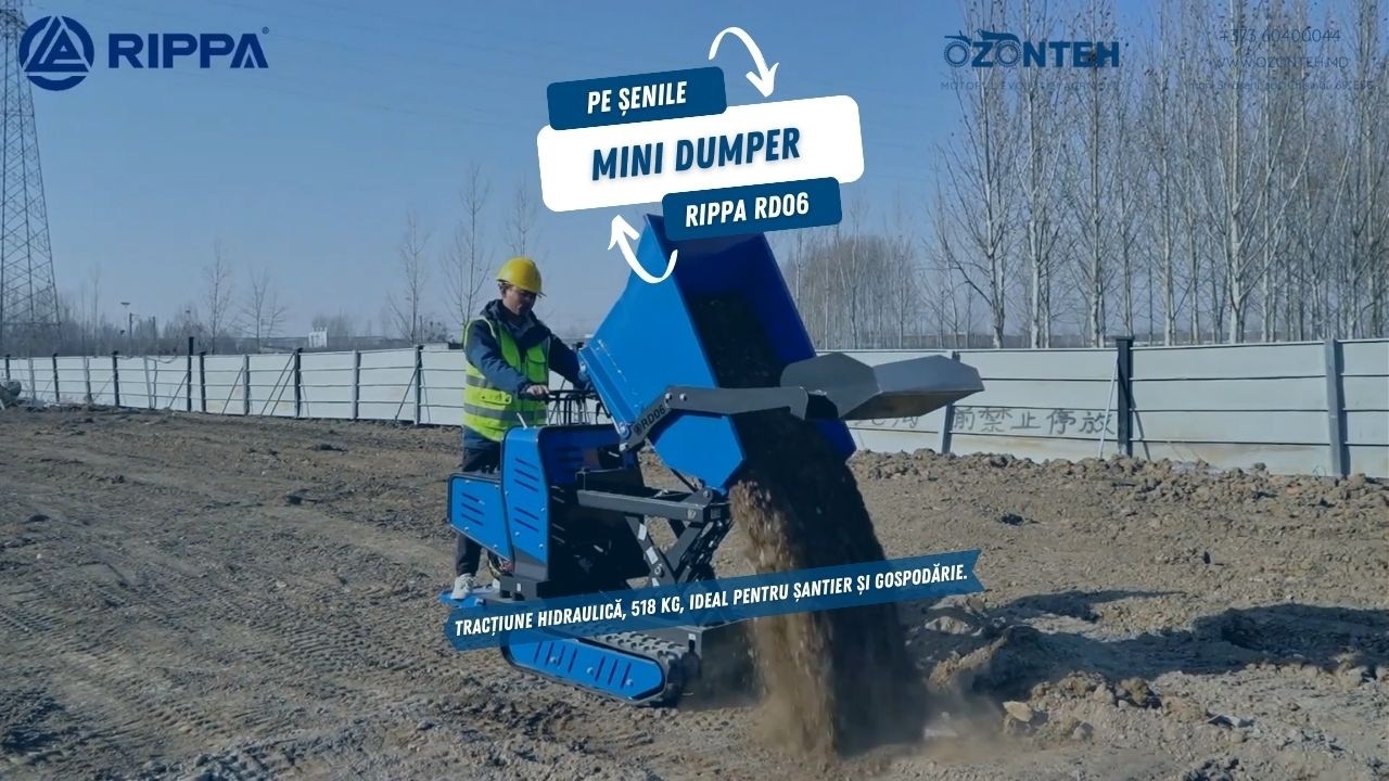Mini Dumper / mini încărcător pe Șenile RIPPA RD06