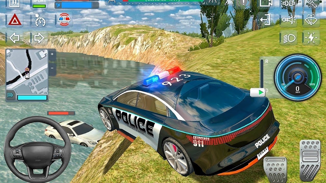 Police Simulator 2025: New Electric Cop Car Driving Chase 3D - Car Game Android GamePlay