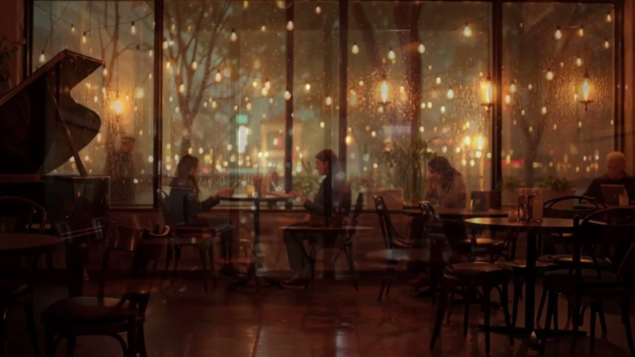 Soft Jazz Coffee Shop ☕ Warm Piano & Cozy Fireplace Ambience for Study & Focus