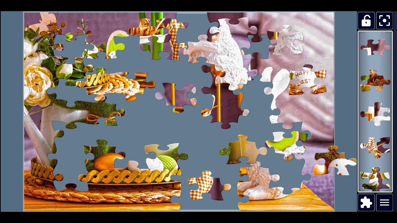Rustic Easter Home Decor 🐰🥚 | White & Green Holiday Jigsaw Puzzle Challenge 🧩 Relaxing Puzzle Sounds