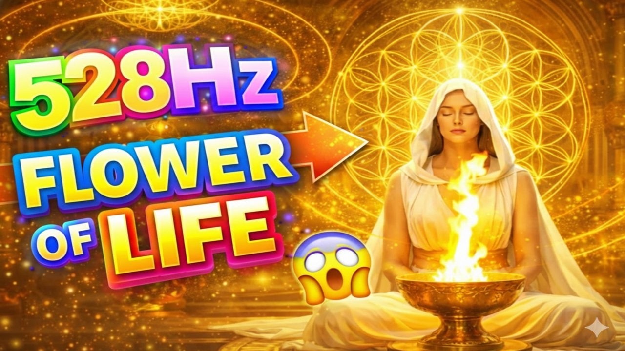 🌺 Serene 528Hz Music ✨ Golden Flower of Life | Healing, Harmony & Divine Energy