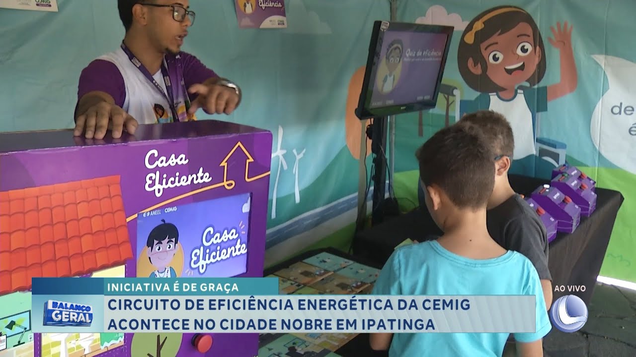 Gratuito: Circuito de eficiência energética da Cemig ocorre no Cidade Nobre, em Ipatinga.