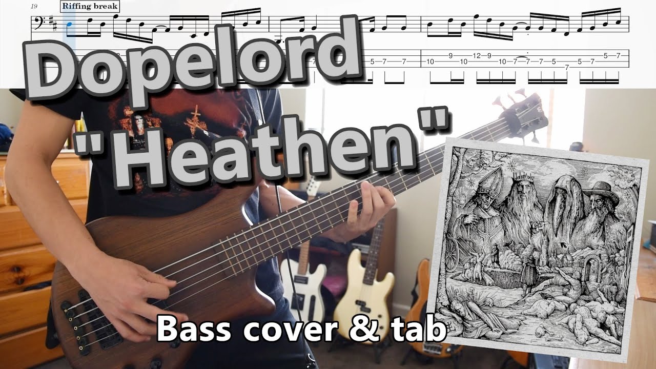 Dopelord - "Heathen" (bass cover & tab)