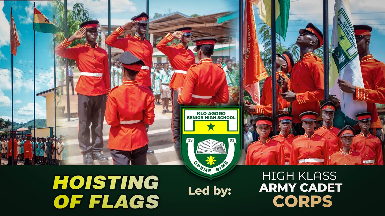 HOISTING OF FLAG led by Klo-Agogo S.H.S. [HIGH KLASS] ARMY CADET CORPS