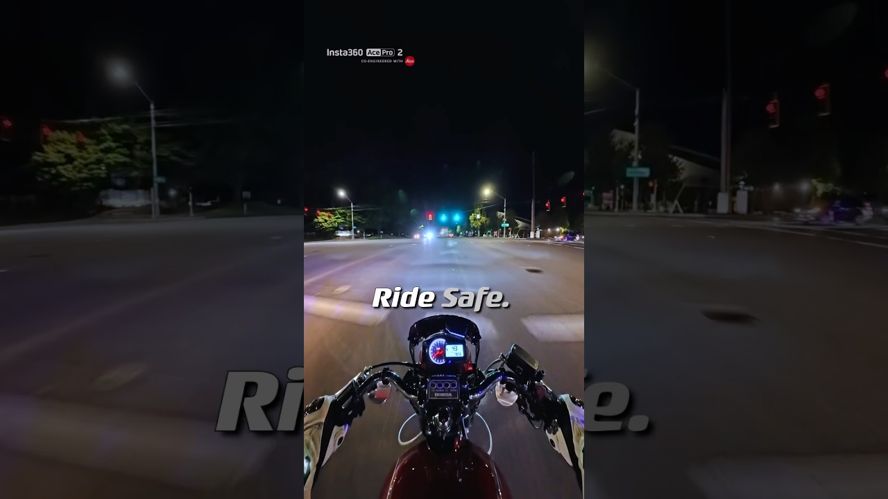 Как пережить ночную езду. #insta360