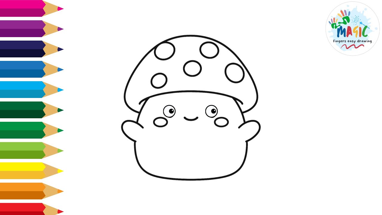 How to Draw a Cute Mushroom – Easy Step by Step for Kids & Beginners!