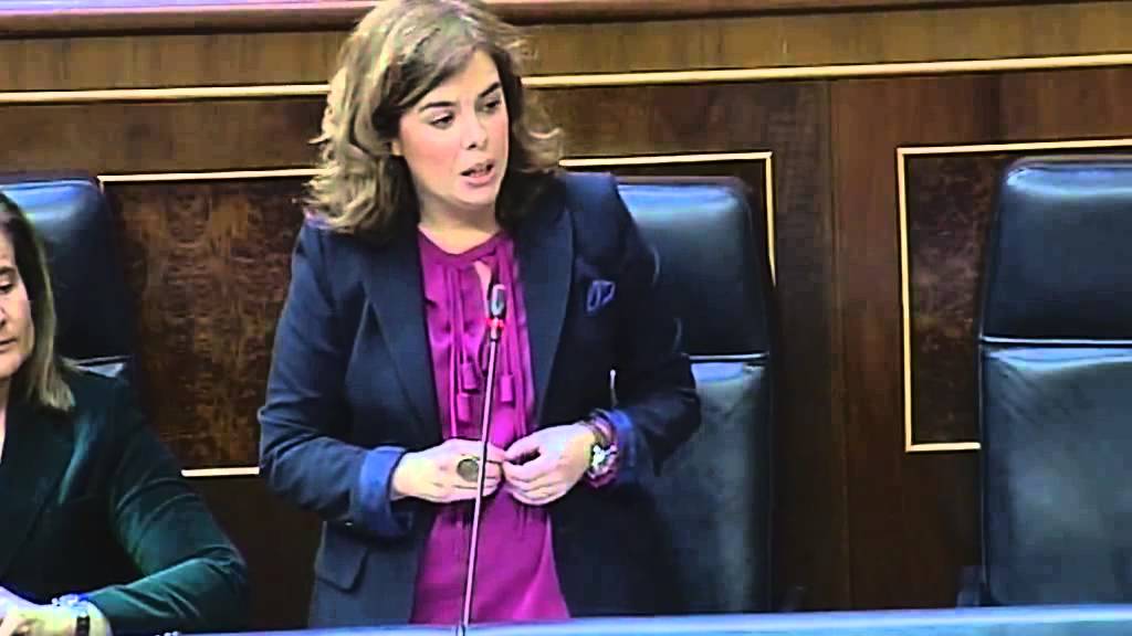 Soraya Sáenz de Santamaría en la sesión de control al Gobierno
