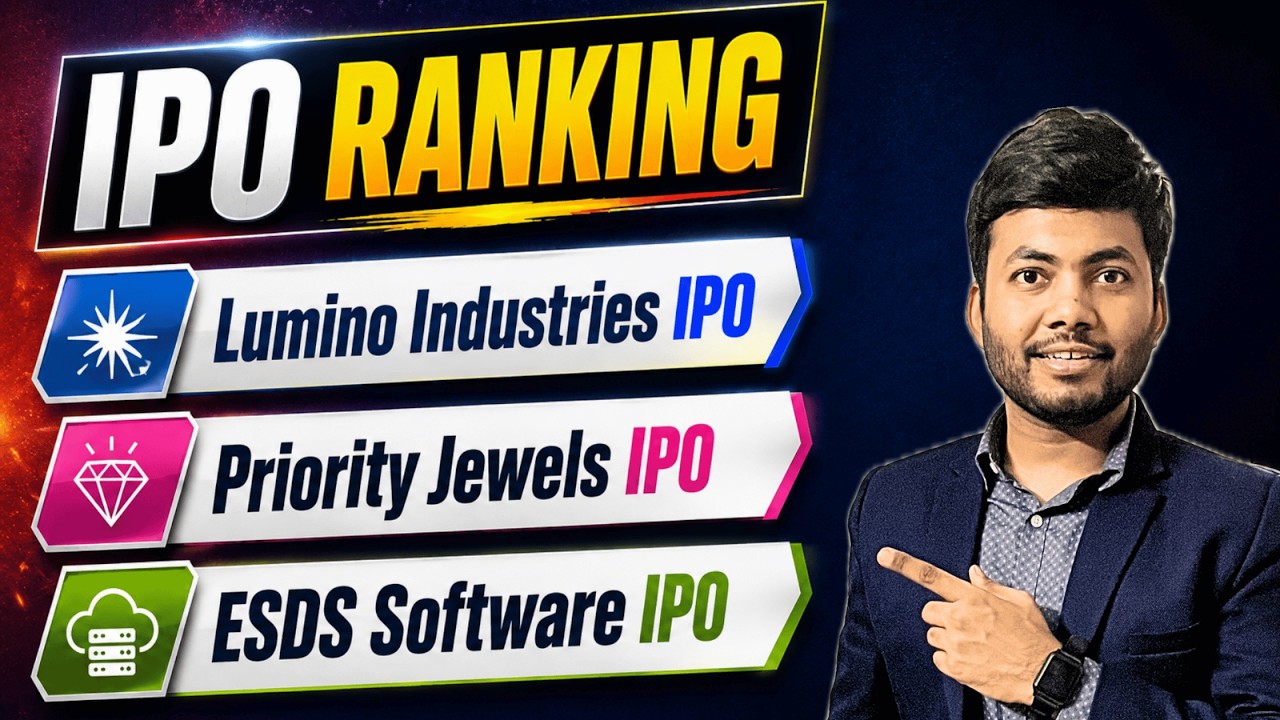 IPO Ranking | Lumino Industries IPO | Priority Jewels IPO | ESDS Software Solution IPO