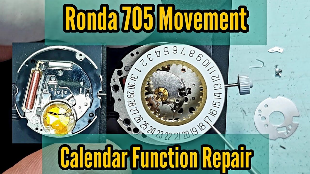 How To Repair Calender Function on a Ronda 705 Quartz Movement | Watch Repair Channel